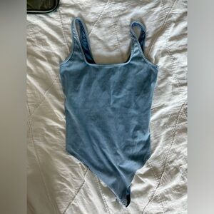 Good American Indigo Modern Tank Bodysuit